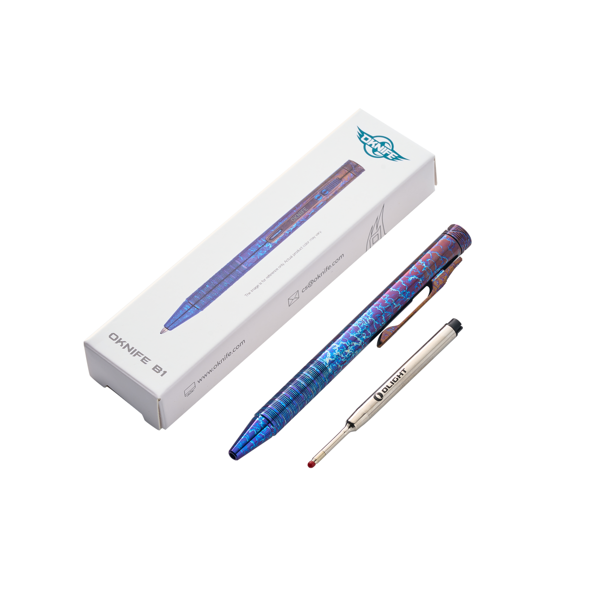 OKNIFE B1 Lightning Strike Design Titanium EDC Pen