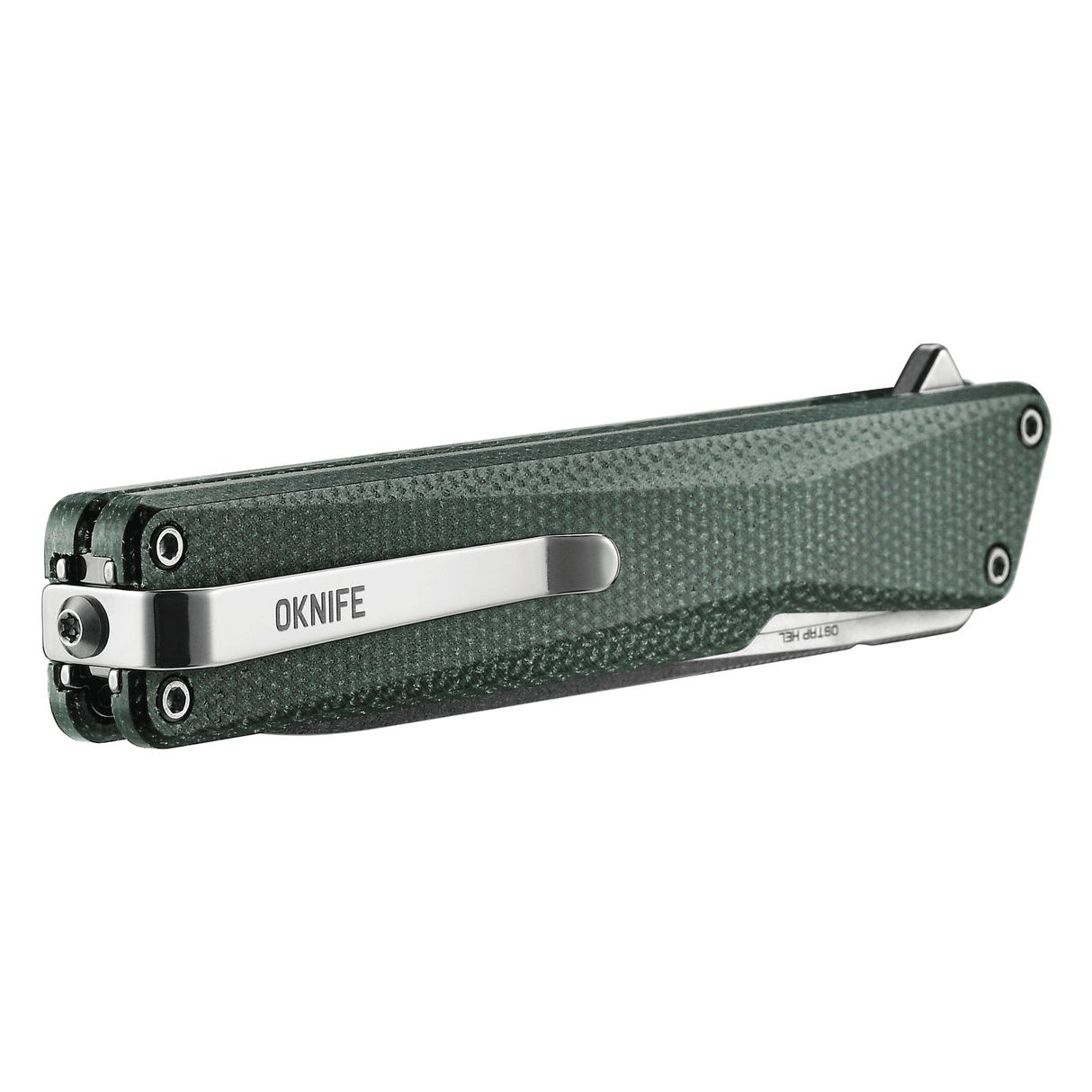 AION Green Micarta Flipper Folding Pocket Knife