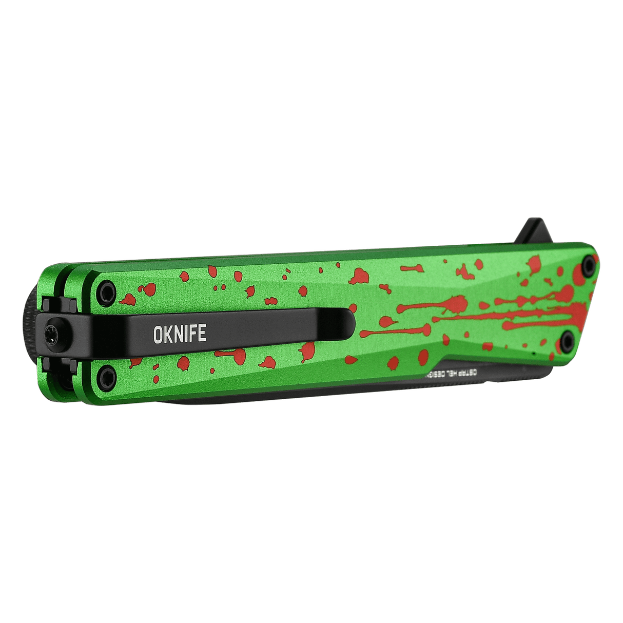 AION Zombie Green Flipper Folding Pocket Knife