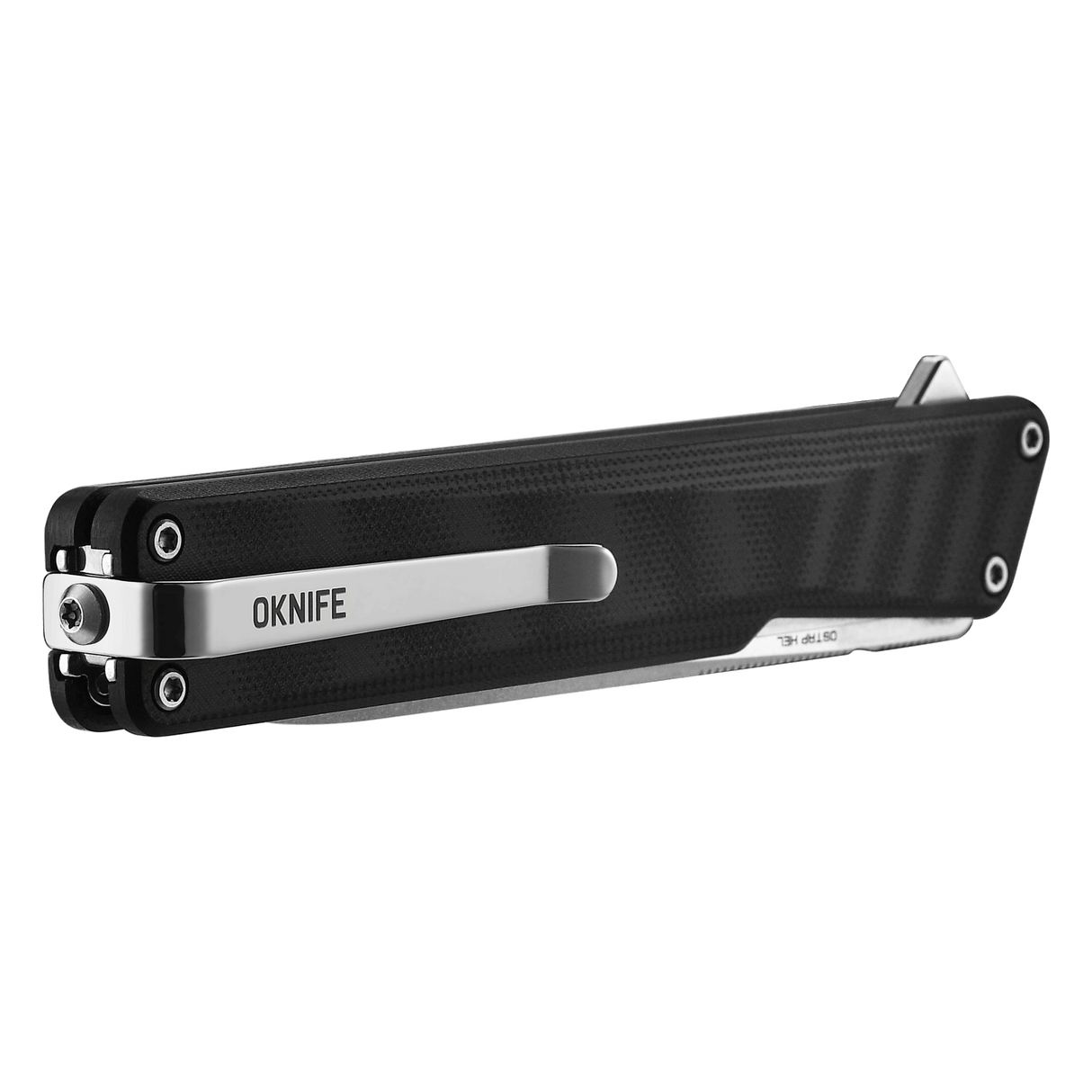 AION Black G10 Flipper Folding Pocket Knife