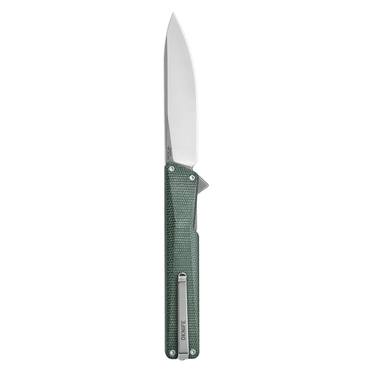 AION Green Micarta Flipper Folding Pocket Knife