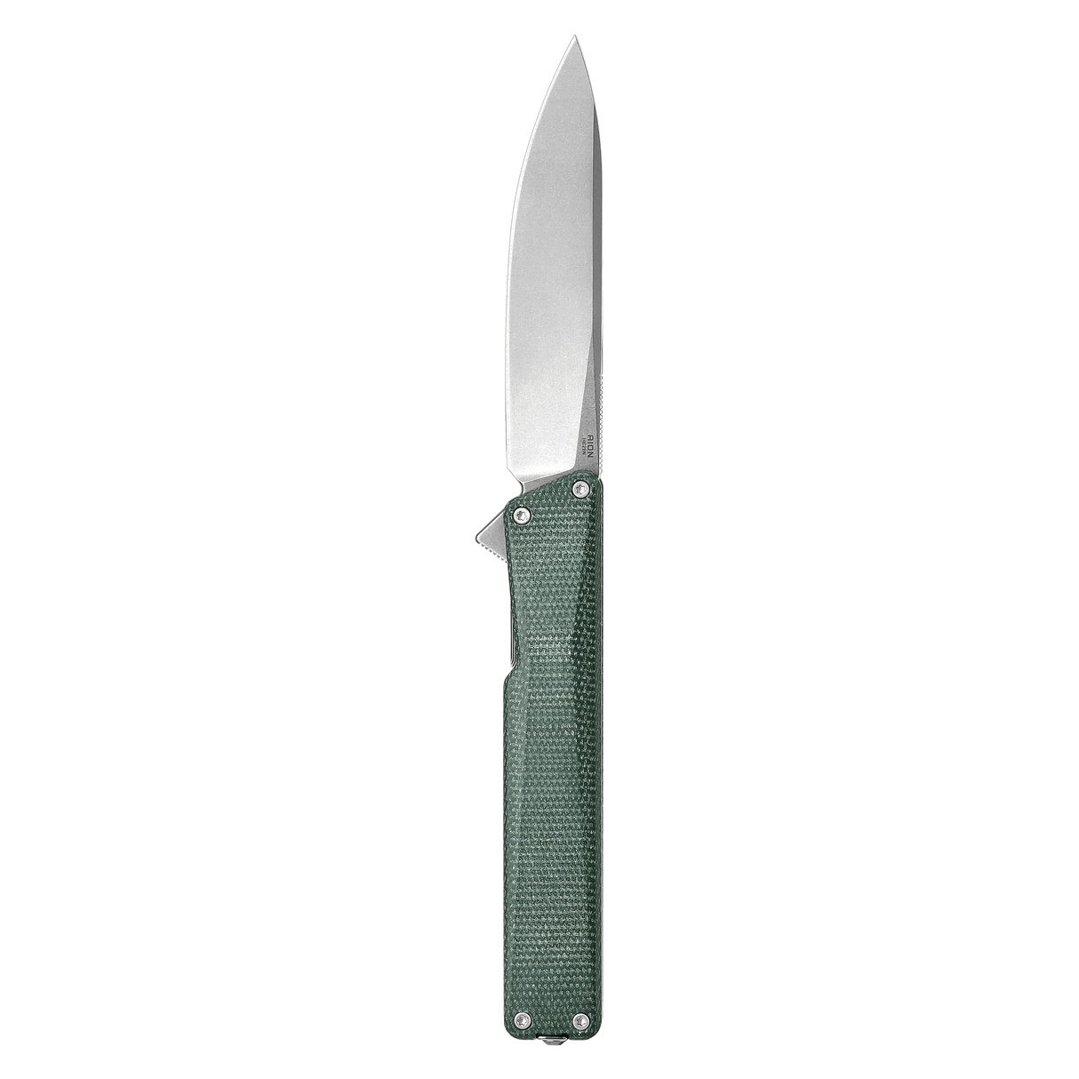 AION Green Micarta Flipper Folding Pocket Knife