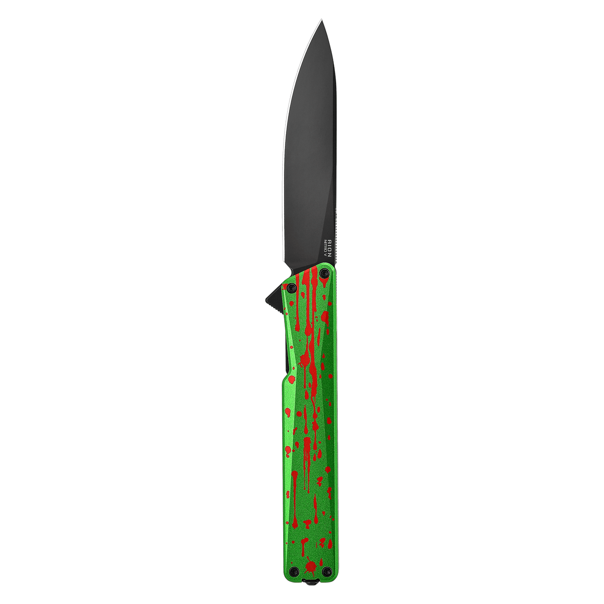 AION Zombie Green Flipper Folding Pocket Knife