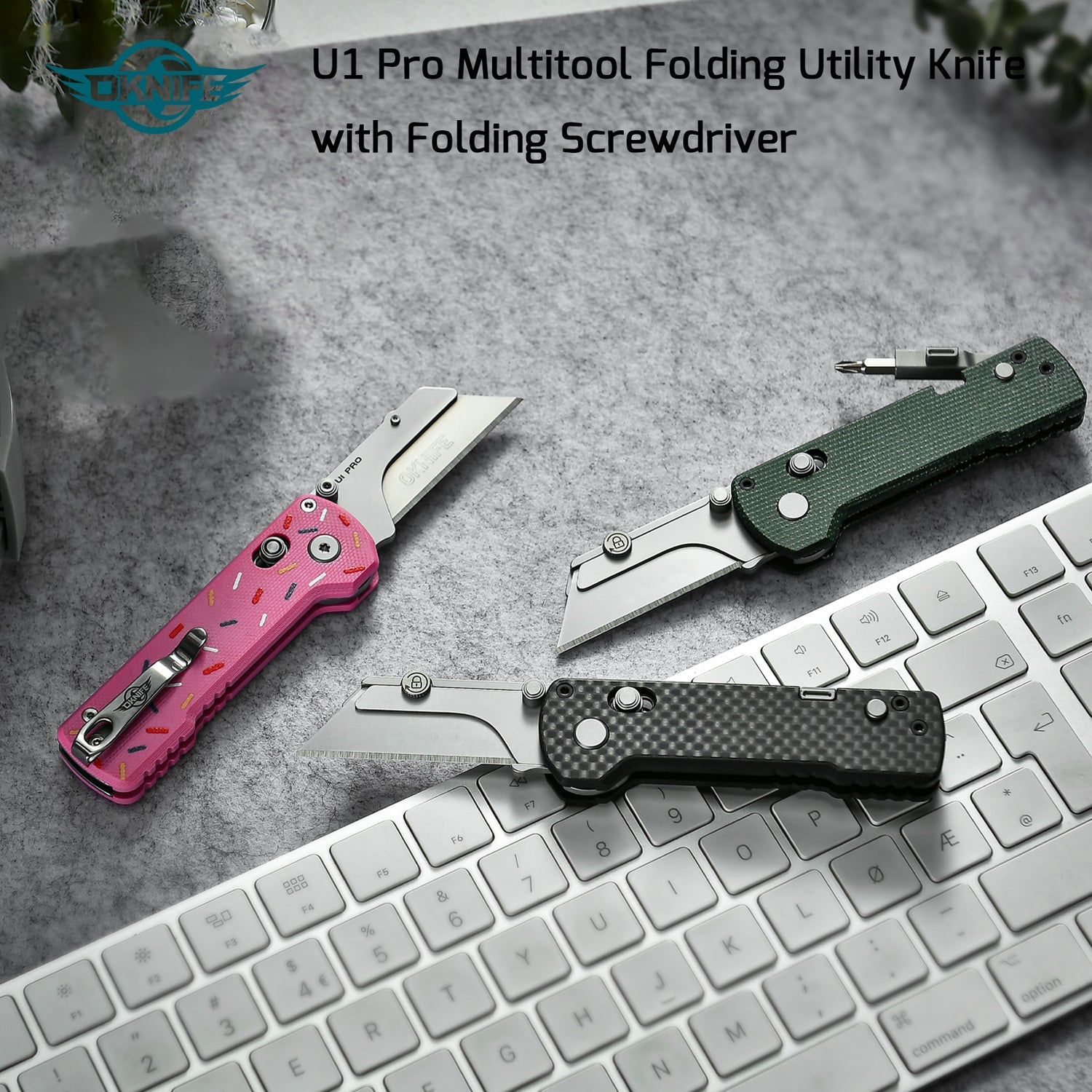U1 Pro Doughnut Multitool Folding Utility Knife with Folding Screwdriver