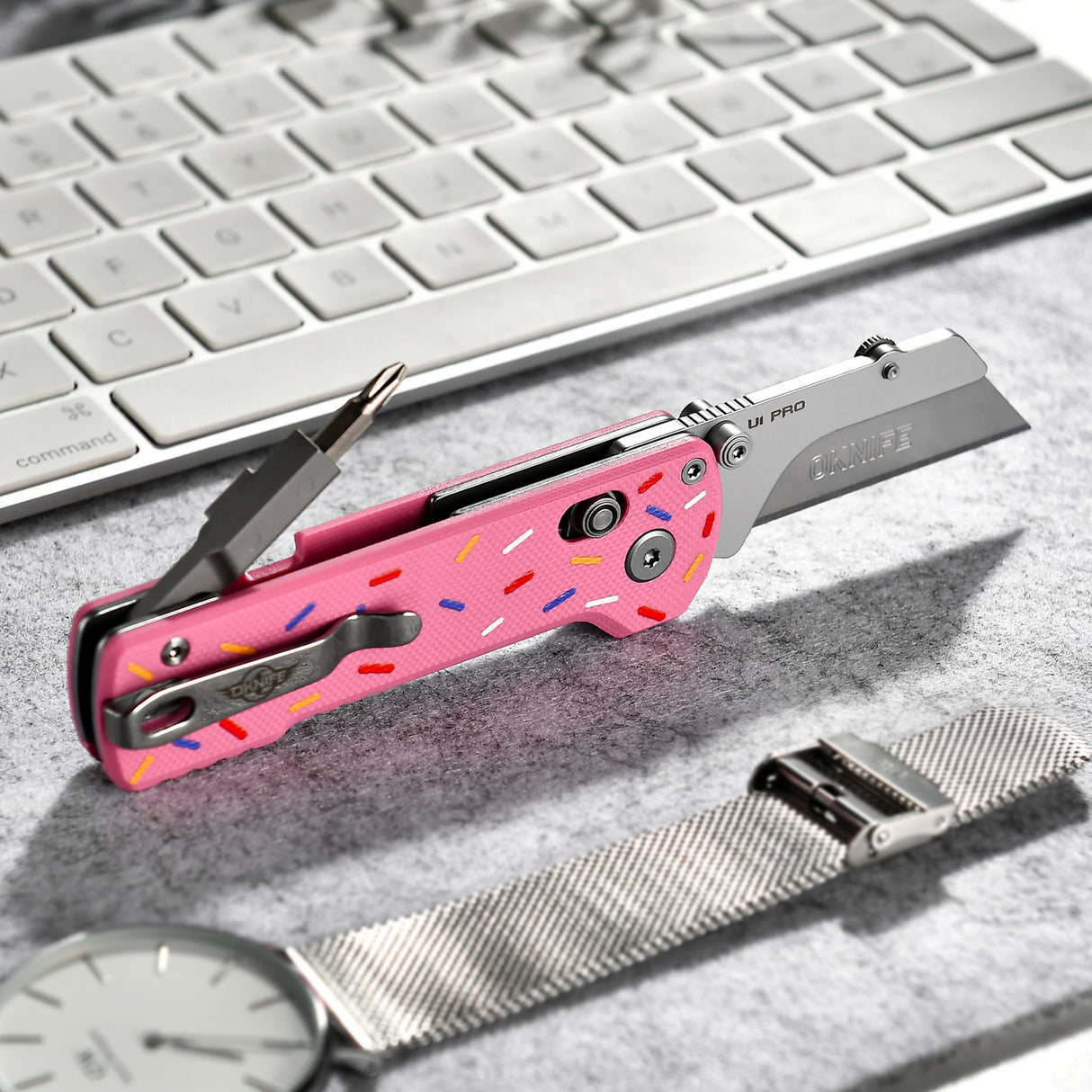 U1 Pro Doughnut Multitool Folding Utility Knife with Folding Screwdriver