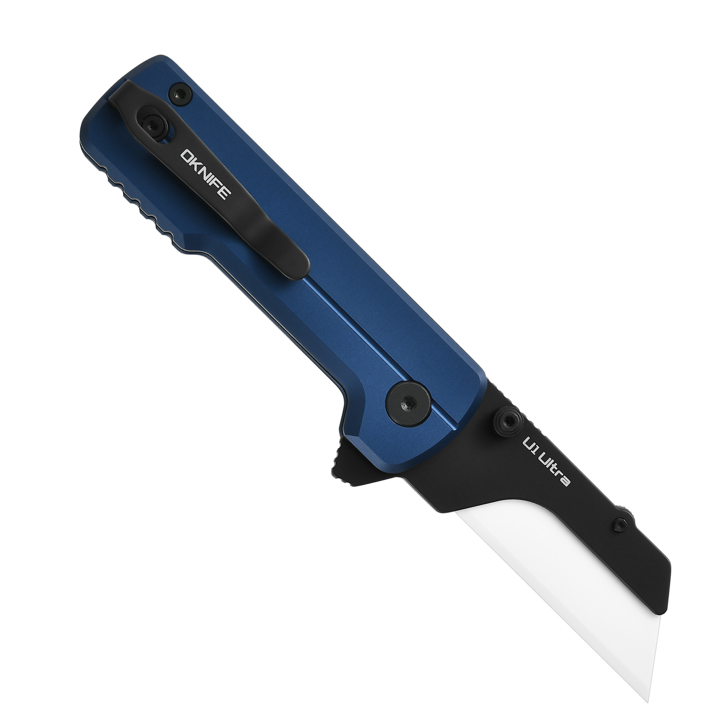 U1 Ultra Navy Blue Pocket Folding Utility Knife with Ceramic Blade