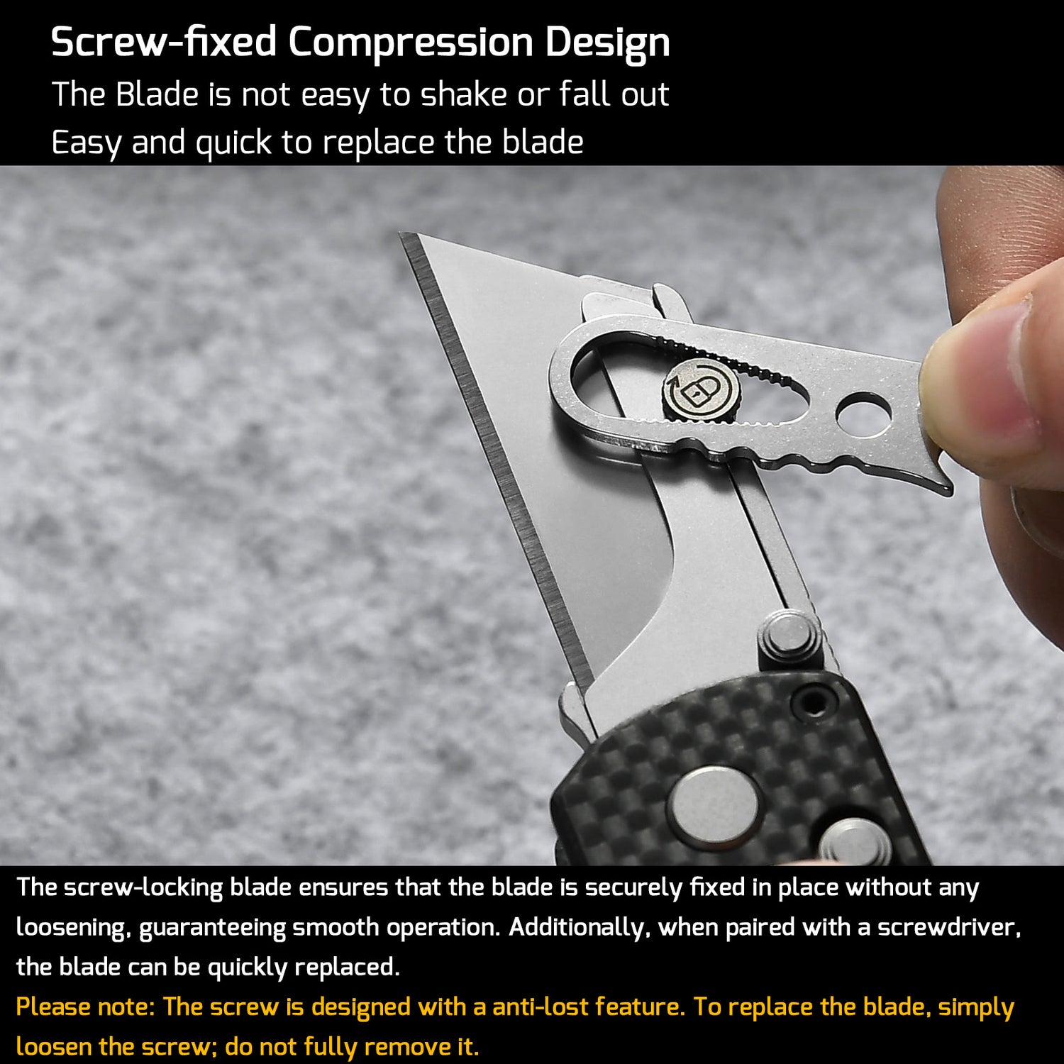 U1 Pro Carbon Fiber Overlay Multitool Folding Utility Knife with Folding Screwdriver