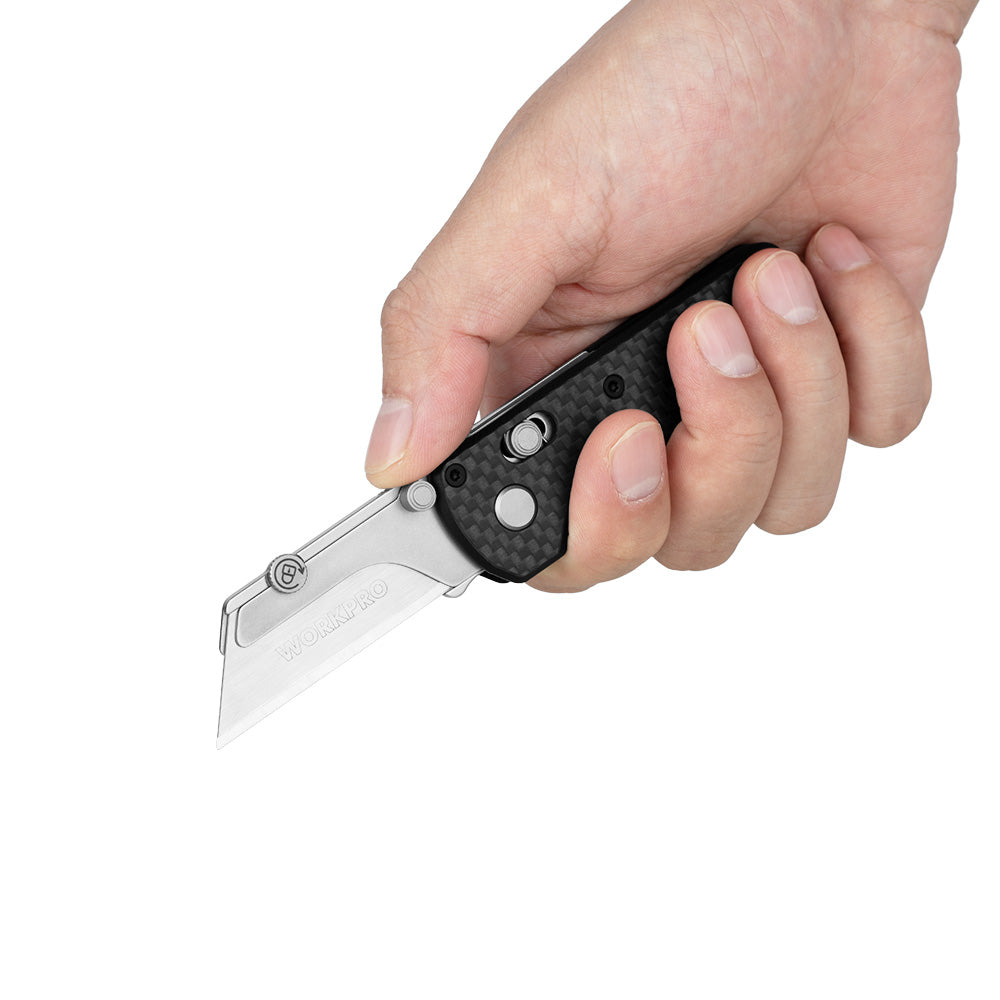 U1 Carbon Fiber Overlay Folding Utility Knife