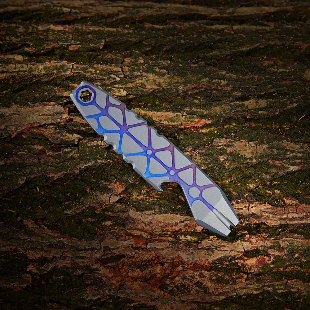 Otacle 2 Mini EDC Titanium Pry Bar with Pocket Clip