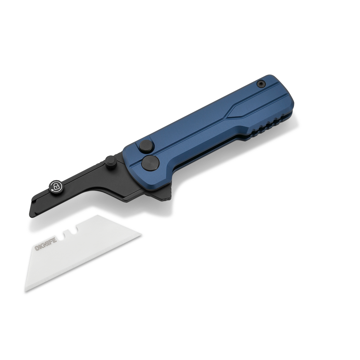 U1 Ultra Navy Blue Pocket Folding Utility Knife with Ceramic Blade