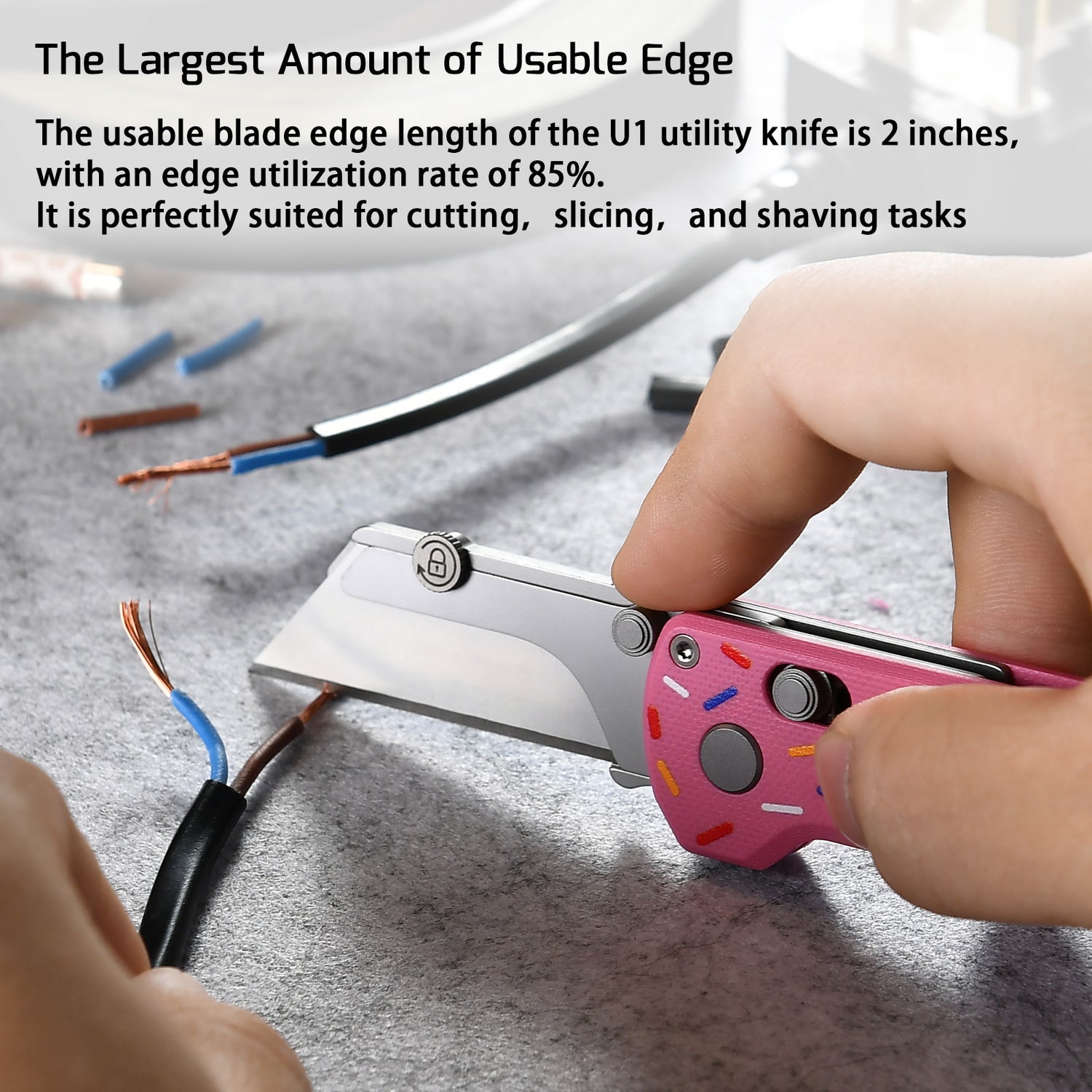 U1 Pro Doughnut Multitool Folding Utility Knife with Folding Screwdriver