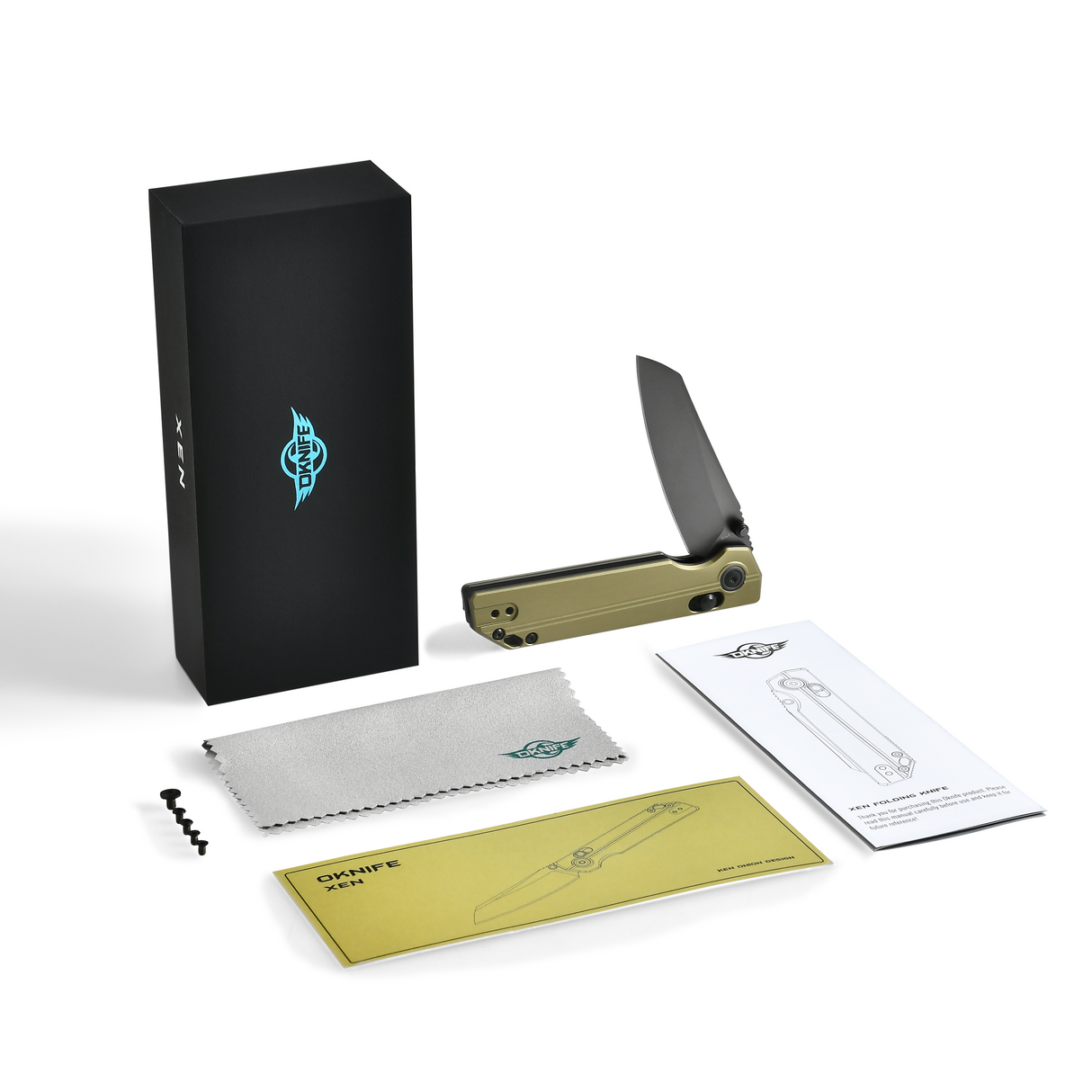 XEN Olive Green Rail Lock Folding Pocket Knife