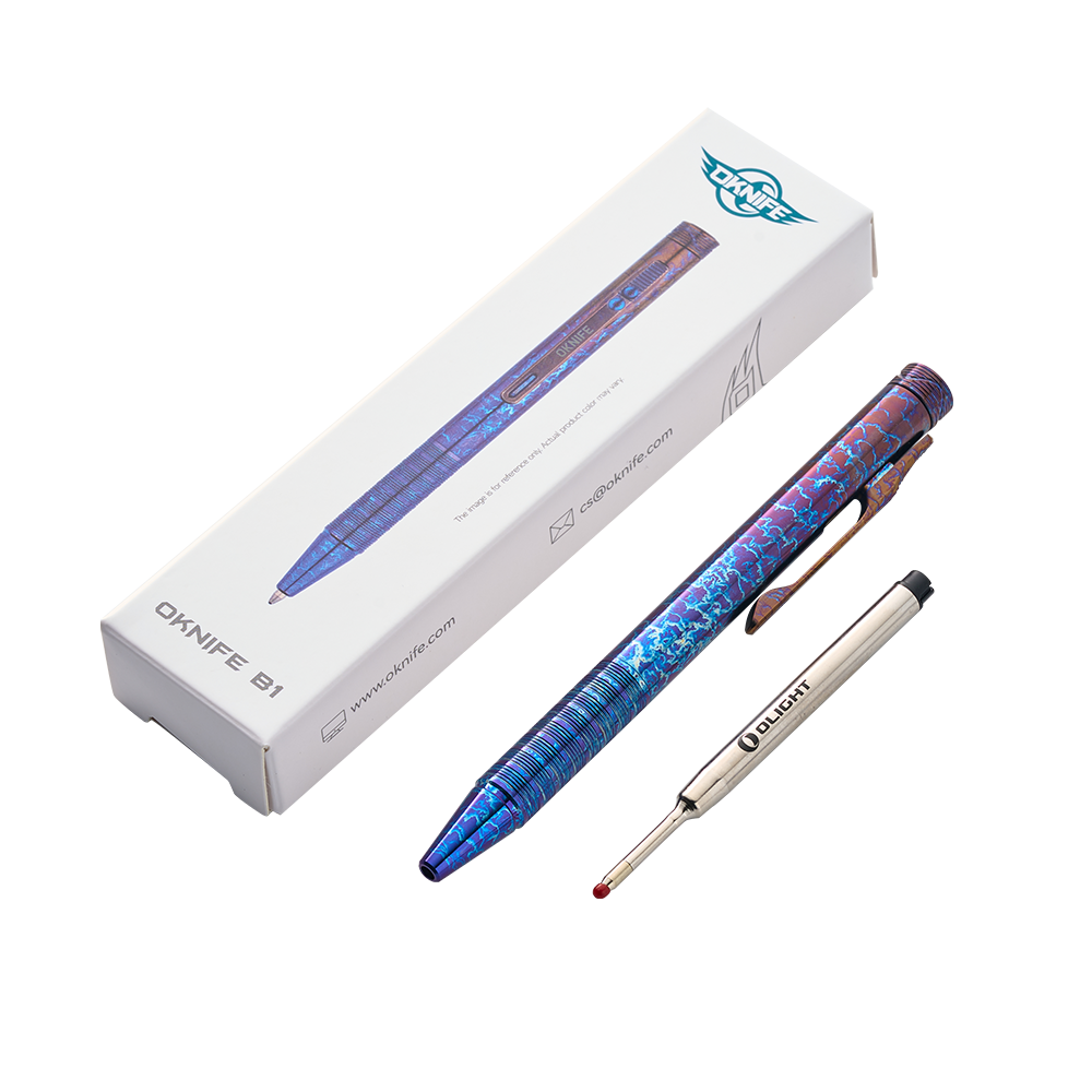 OKNIFE B1 Lightning Strike Design Titanium EDC Pen