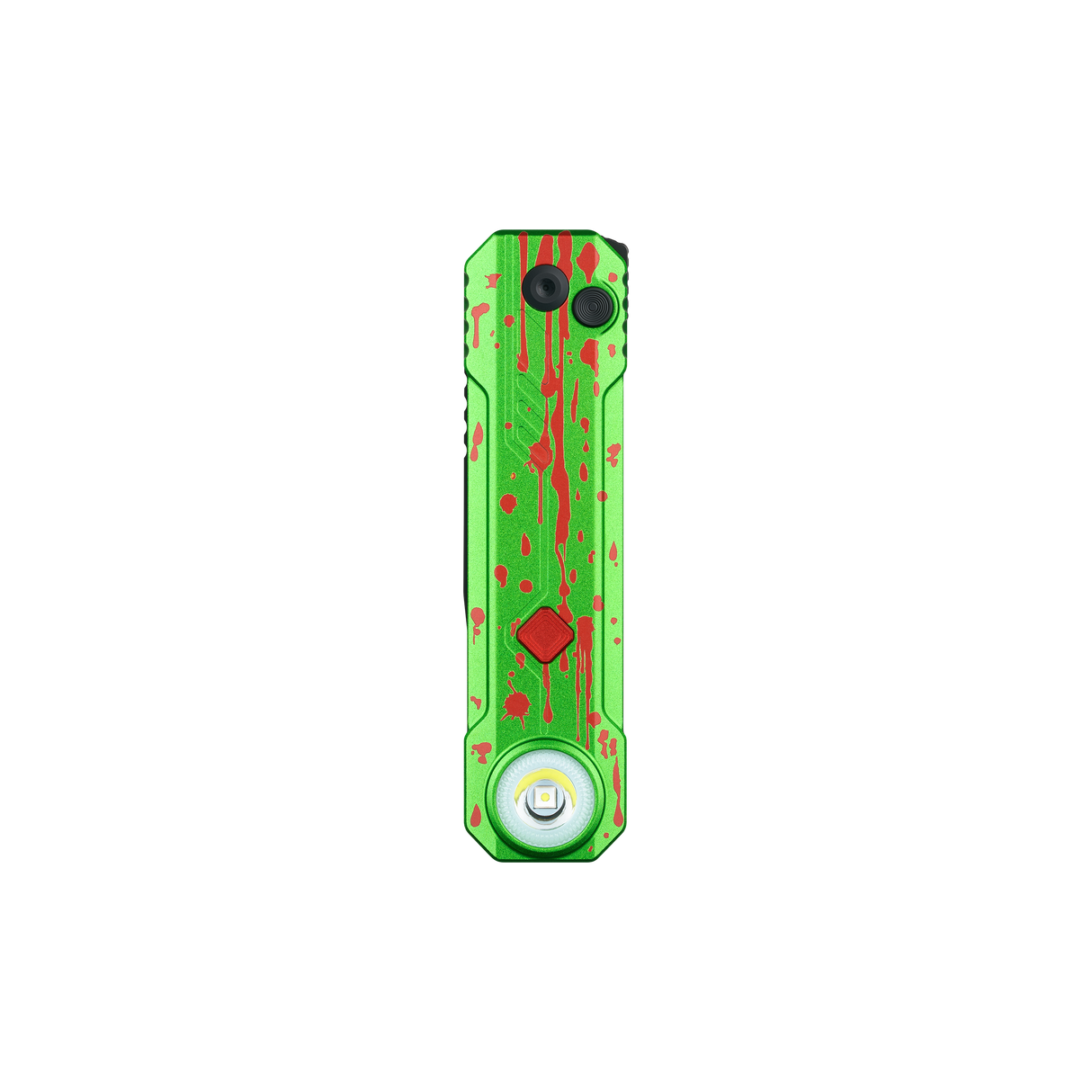 OKNIFE LK Zombie Green Folding Knife with Rechargeable Flashlight & RGB Light