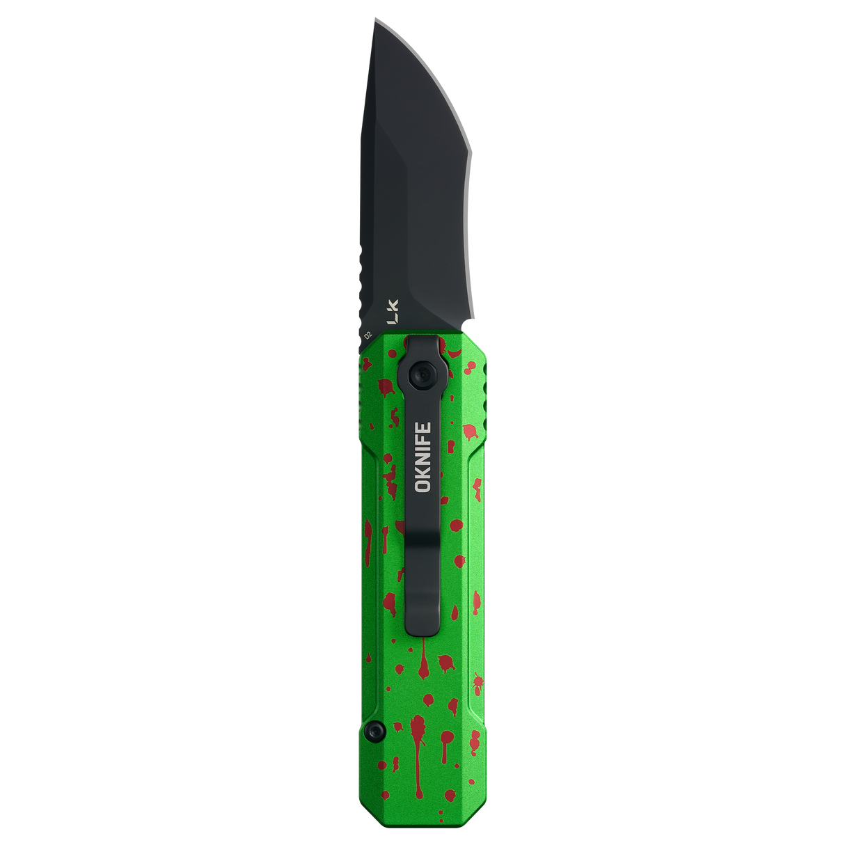 OKNIFE LK Zombie Green Folding Knife with Rechargeable Flashlight & RGB Light (Pre-order)