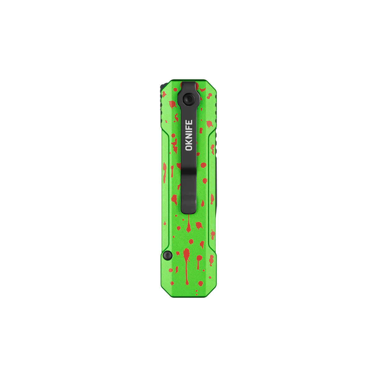 OKNIFE LK Zombie Green Folding Knife with Rechargeable Flashlight & RGB Light