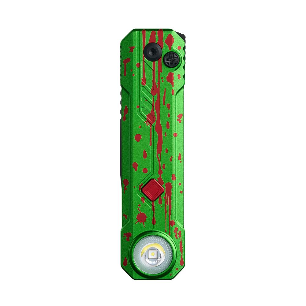 OKNIFE LK Zombie Green Folding Knife with Rechargeable Flashlight & RGB Light (Pre-order)