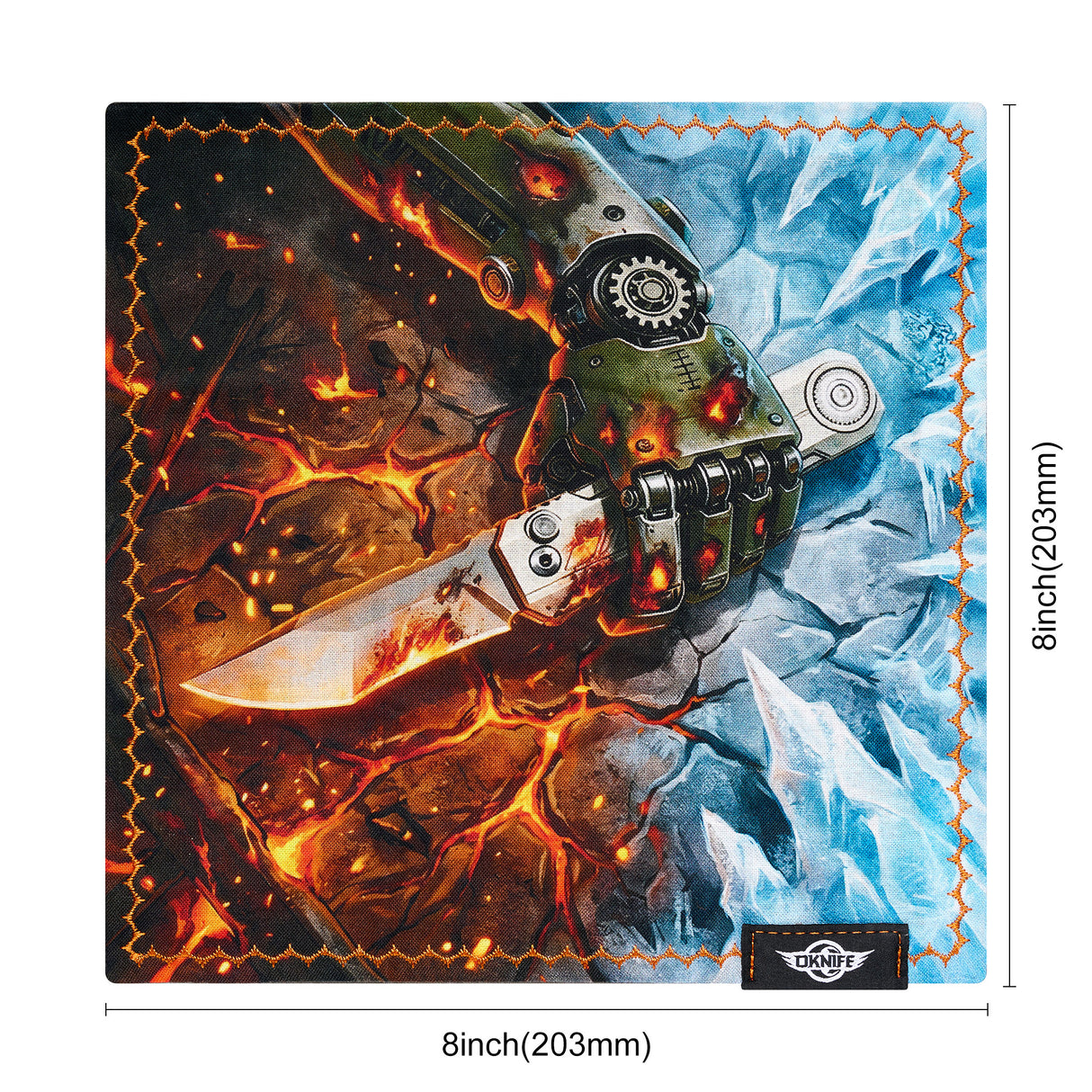 Ohanks LK 8"x8" Dual-Sided Cotton Handkerchief & Microfiber Cleaning Cloth