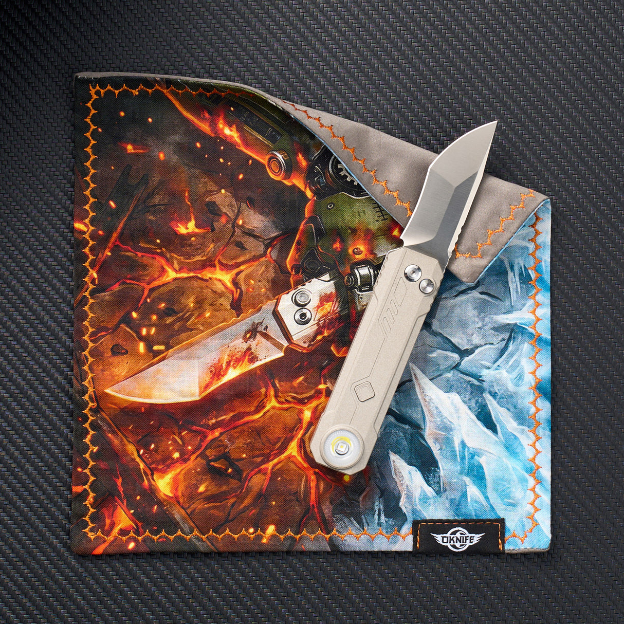 Ohanks LK 8"x8" Dual-Sided Cotton Handkerchief & Microfiber Cleaning Cloth