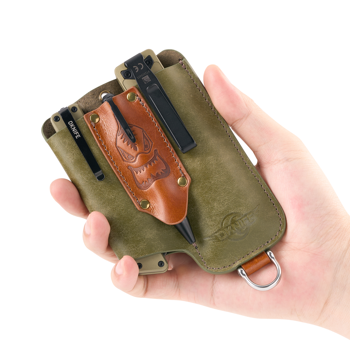 OKNIFE Osheath S1 3-in-1 Leather Sheath
