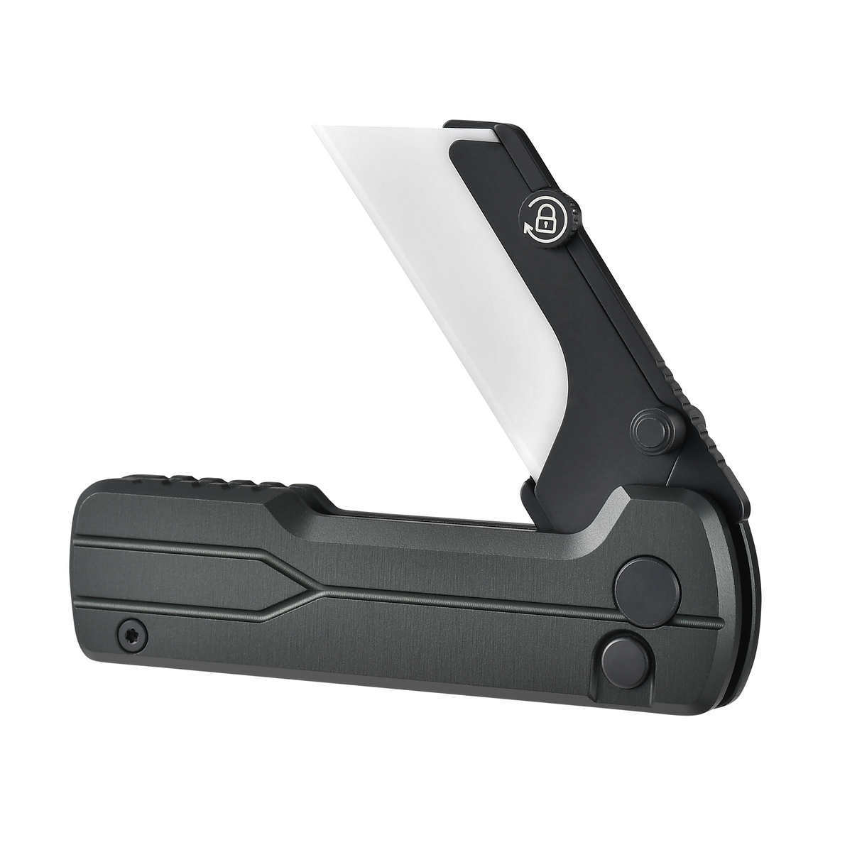 U1 Ultra Stealth Grey Pocket Folding Utility Knife with Ceramic Blade