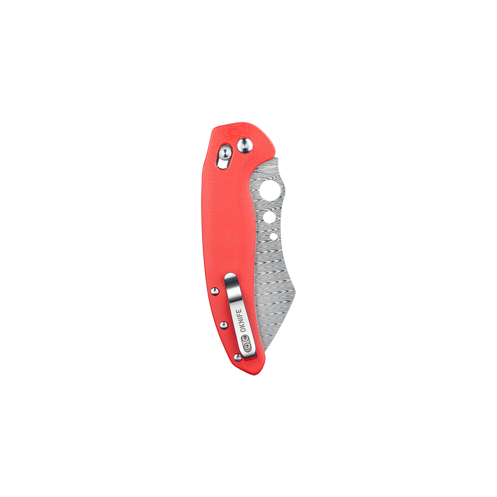 Sentry R1 Folding Chef Knife 4.61'' Steel Blade | Outdoor Kitchen Pocket Knife with G10 Handle (Damascus)
