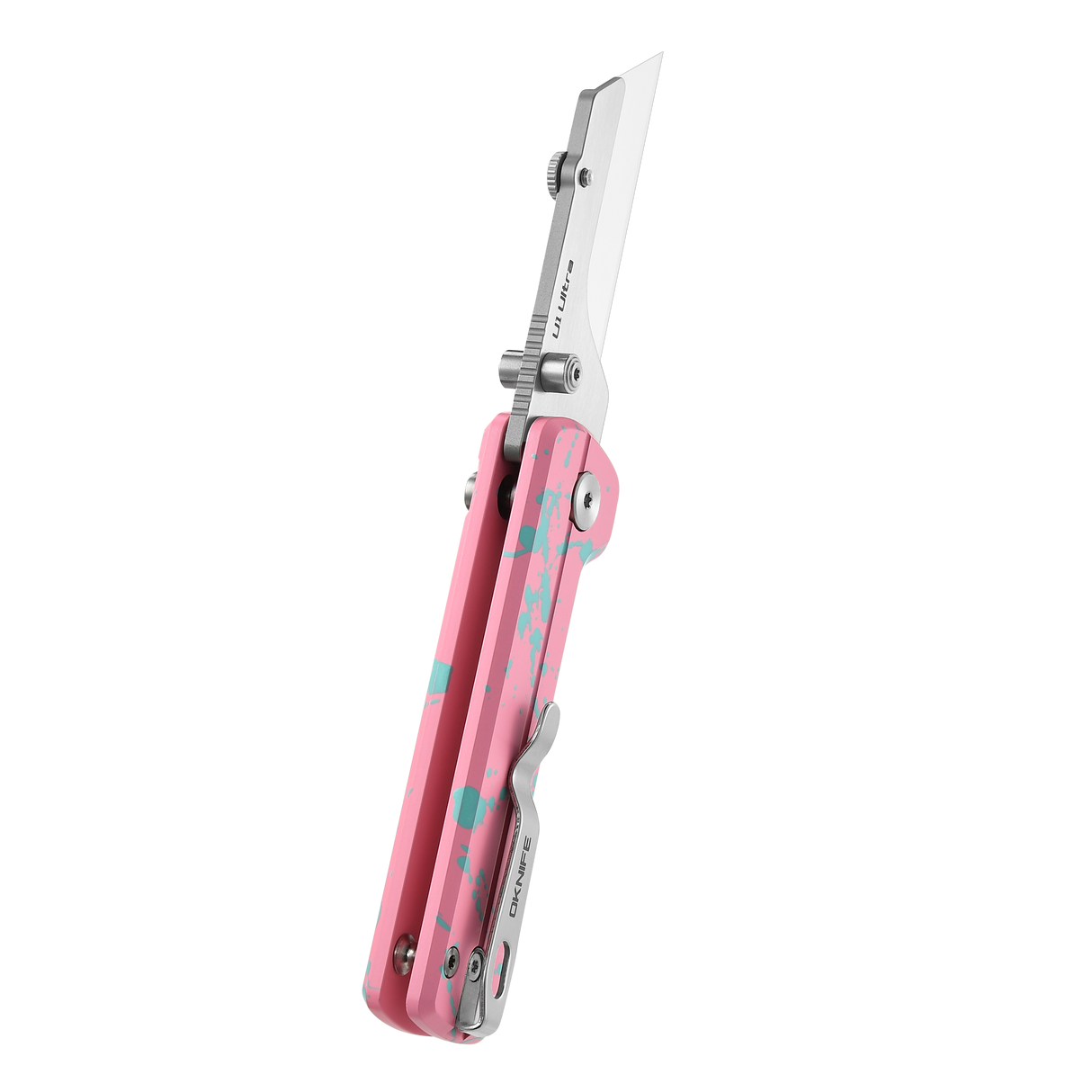 U1 Ultra Zombie Pink Pocket Folding Utility Knife with Ceramic Blade