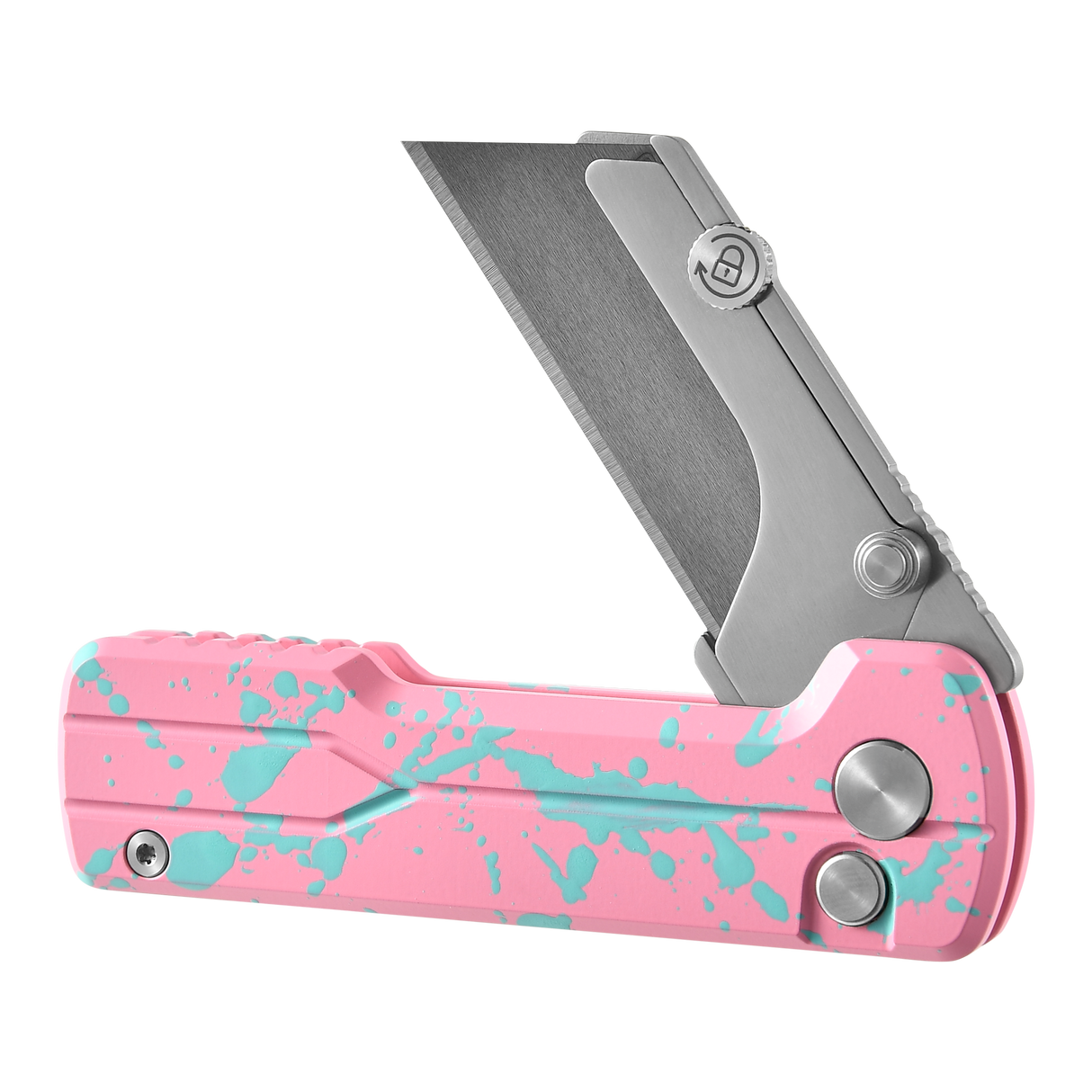 U1 Ultra Zombie Pink Pocket Folding Utility Knife with Ceramic Blade