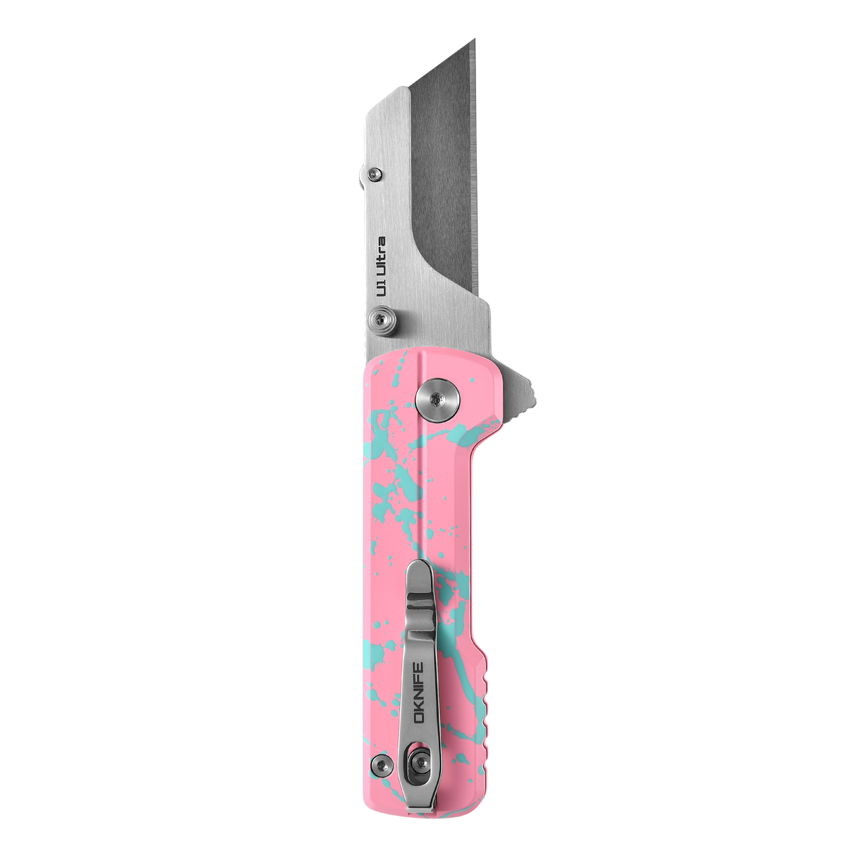 U1 Ultra Zombie Pink Pocket Folding Utility Knife with Ceramic Blade