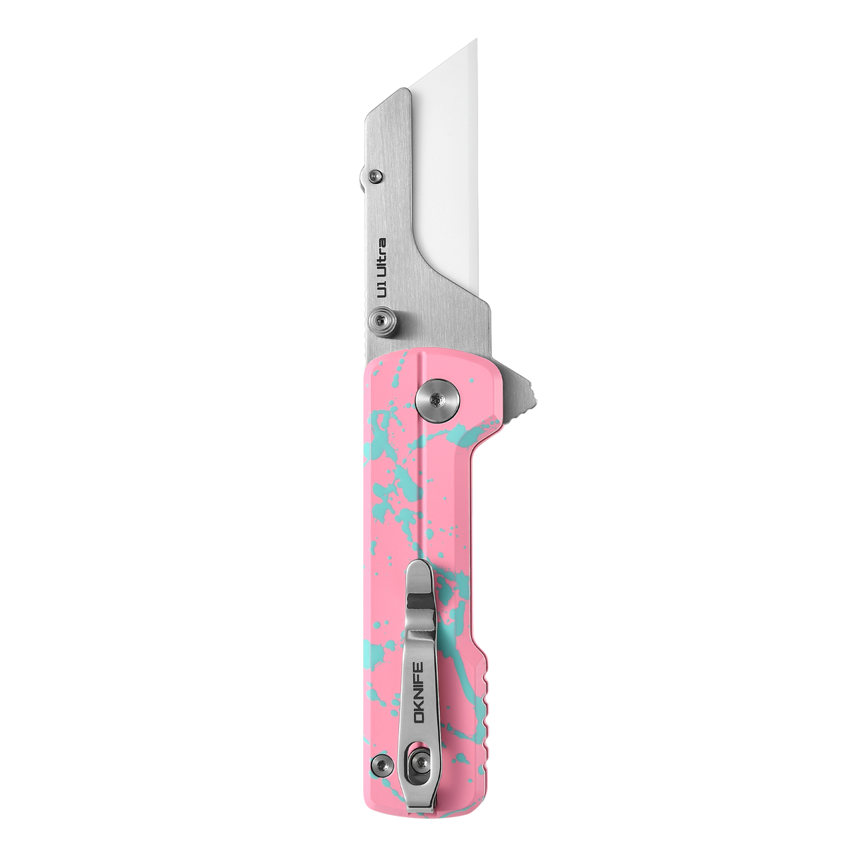 U1 Ultra Zombie Pink Pocket Folding Utility Knife with Ceramic Blade