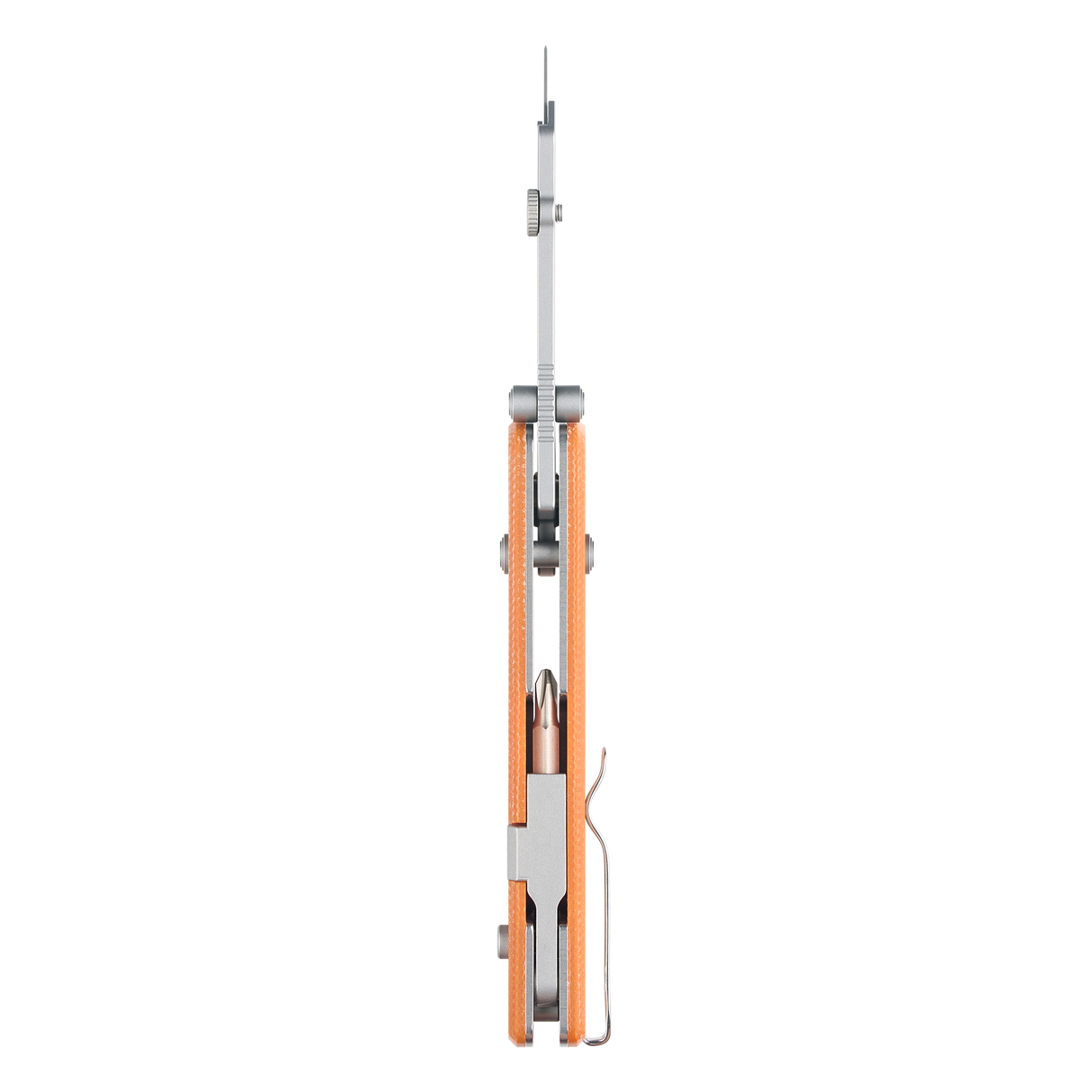 OKNIFE U1 Pro Utility Knife – Orange Micarta with Integrated Screwdriver & Quick-Change Blade System