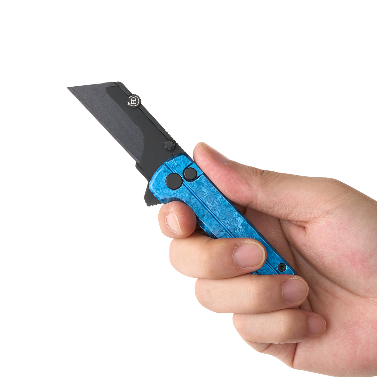 U1 Ultra Snowflake Blue Utility Knife with Ceramic Blade