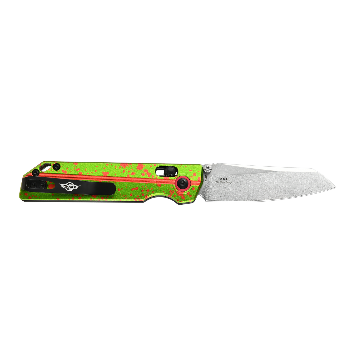 XEN Zombie Green Rail Lock Folding Pocket Knife