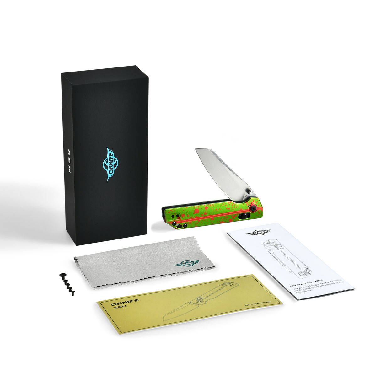 XEN Zombie Green Rail Lock Folding Pocket Knife