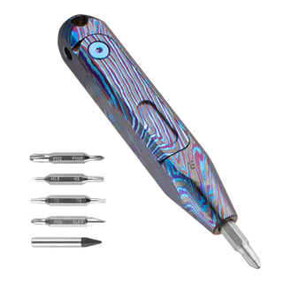 OKNIFE D1 | Zirconium Damascus Titanium EDC Screwdriver