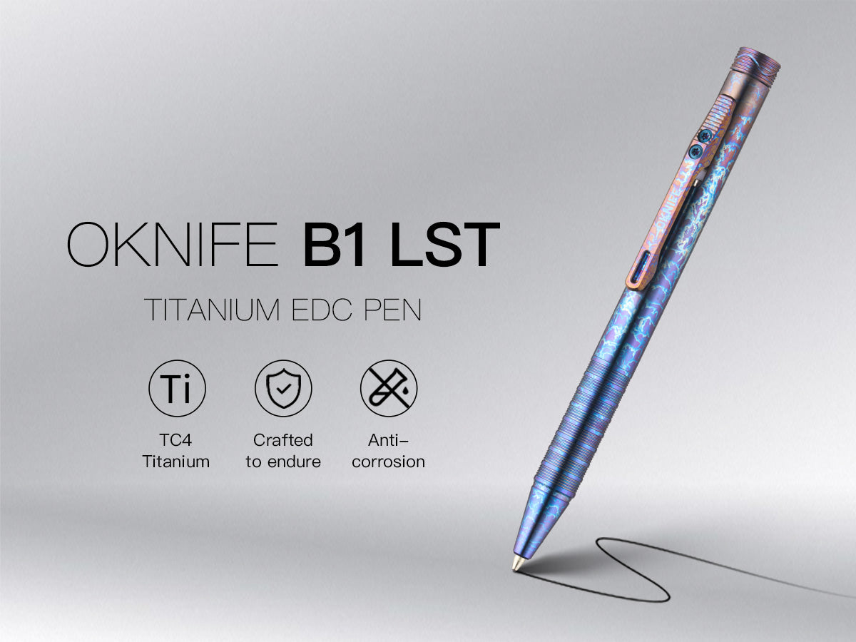 OKNIFE B1 Lightning Strike Design Titanium EDC Pen