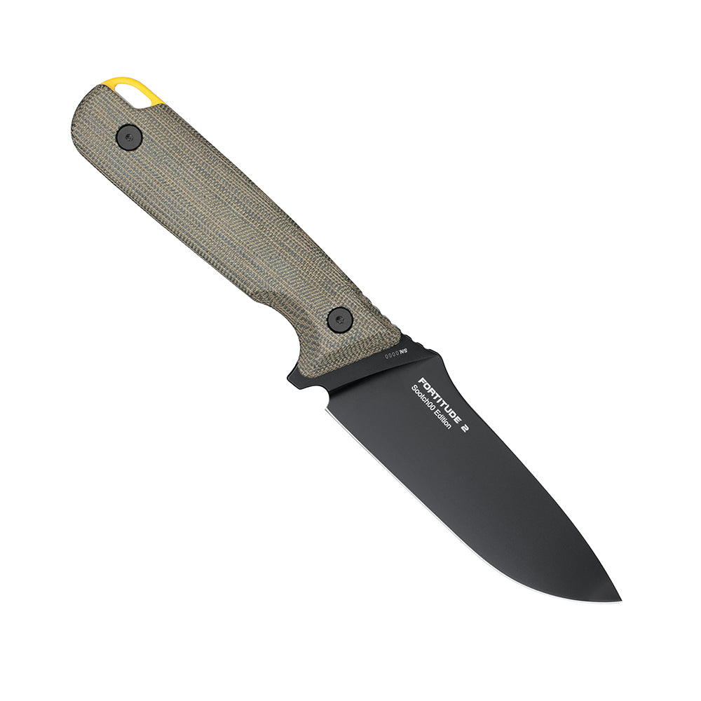 Fortitude 2 Full Tang Fixed Blade Knife with Leather Belt Sheath