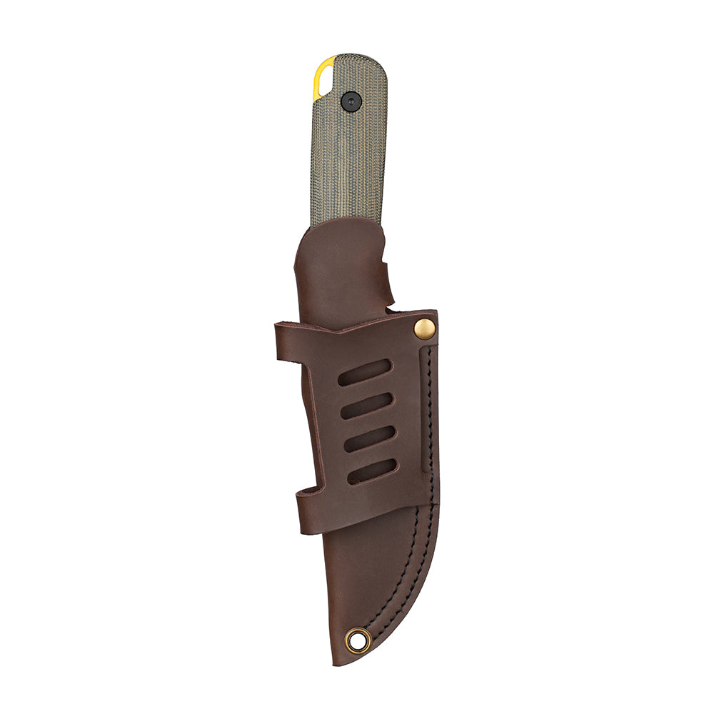 Fortitude 2 Full Tang Fixed Blade Knife with Leather Belt Sheath