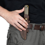 Fortitude 2 Full Tang Fixed Blade Knife with Leather Belt Sheath