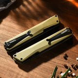 AION Olive Green Flipper Folding Pocket Knife