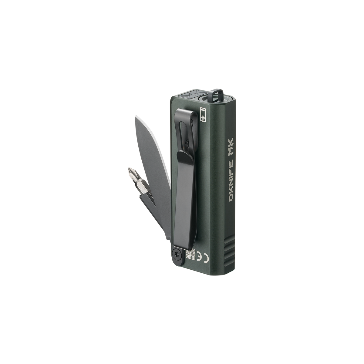 OKNIFE MK | 3-in-1 EDC Utility Tool | Flashlight, Pocket Knife & Screwdriver
