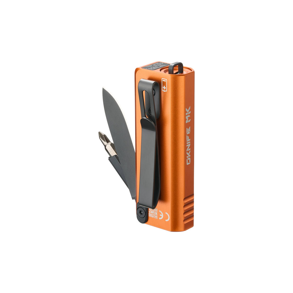 OKNIFE MK | 3-in-1 EDC Utility Tool | Flashlight, Pocket Knife & Screwdriver