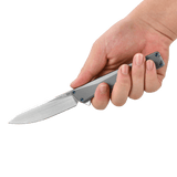 AION Titanium Handle M390 Blade Flipper Folding Pocket Knife