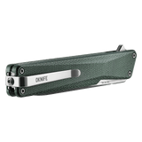 AION Green Micarta Flipper Folding Pocket Knife