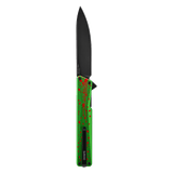 AION Zombie Green Flipper Folding Pocket Knife