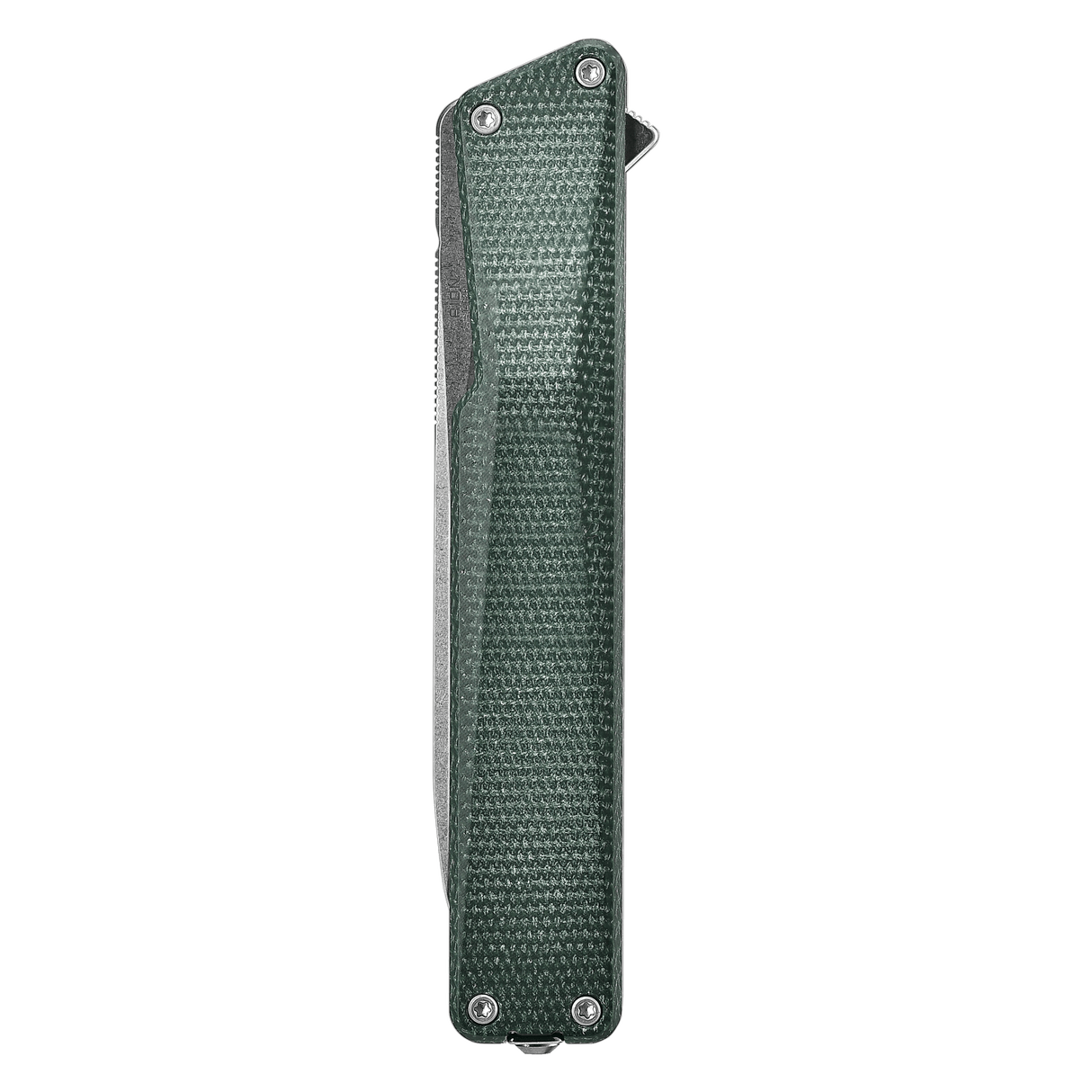 AION Green Micarta Flipper Folding Pocket Knife