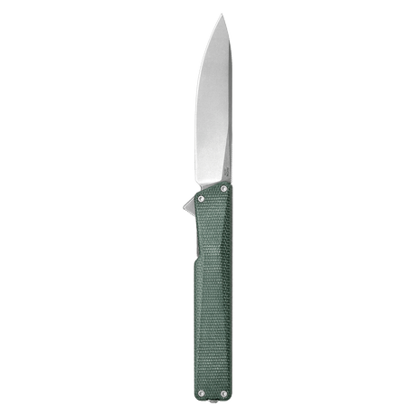 AION Green Micarta Flipper Folding Pocket Knife