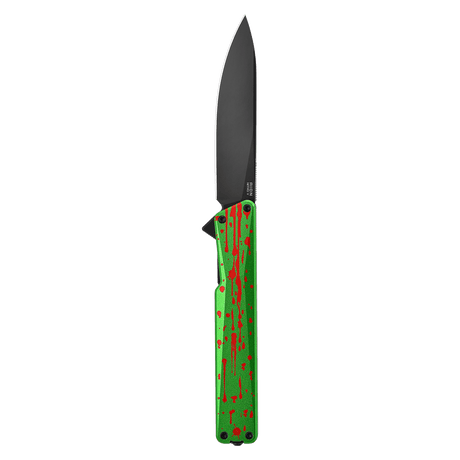 AION Zombie Green Flipper Folding Pocket Knife