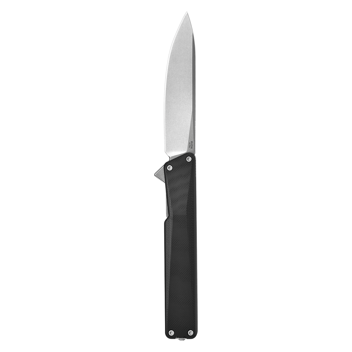 AION Black G10 Flipper Folding Pocket Knife