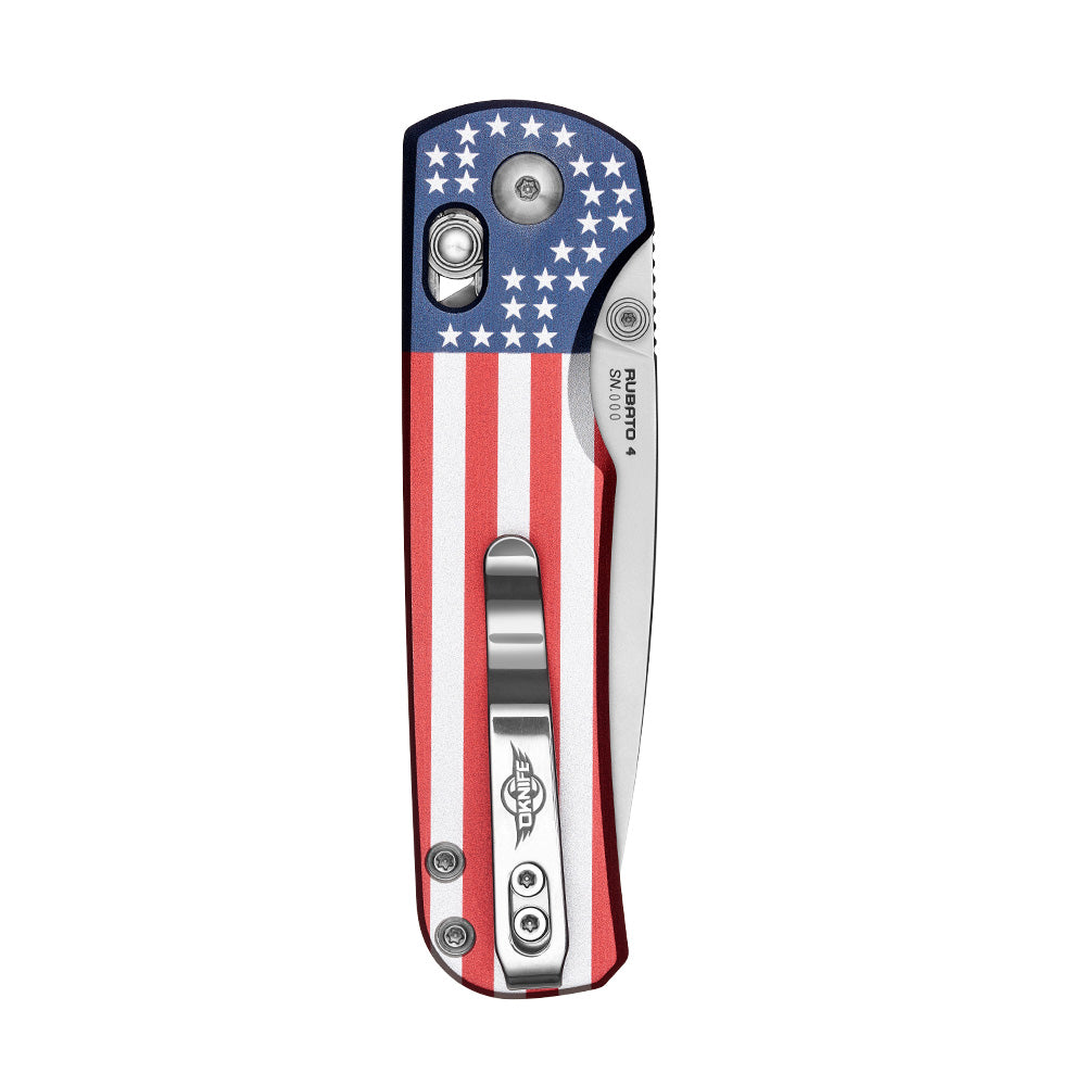 Rubato 4 Stars & Stripes Rail Lock EDC Pocket Knife